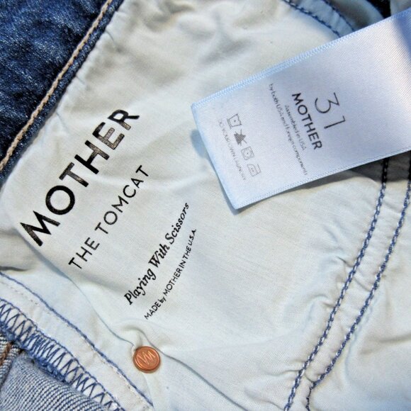 NWT Mother Superior Tomcat in Playing With Scissors High Rise Destroyed Jeans 31 - Picture 8 of 14